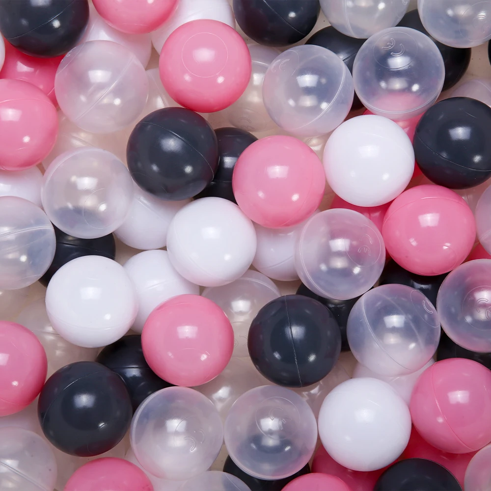 

Маленький размер, 100 шт., 2,16 дюйма, Утолщенные мягкие пластиковые шарики для шаров с защитой от ударов для детей, 4 цвета