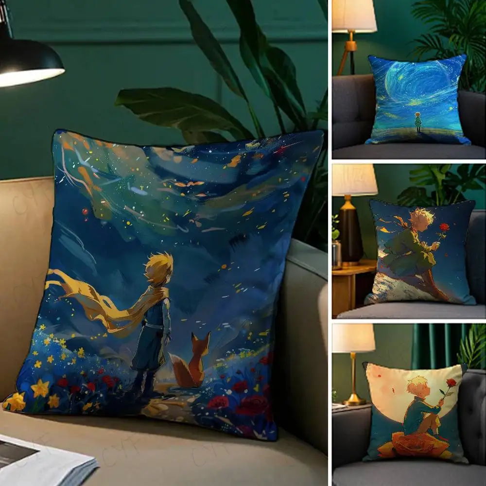 

L-Little P-Prince Anime Pillow Case Custom Printed Brushed Fleece Pillow, Baby Skin-Touch, Eco-Friendly Dye-Sublimation Cushion