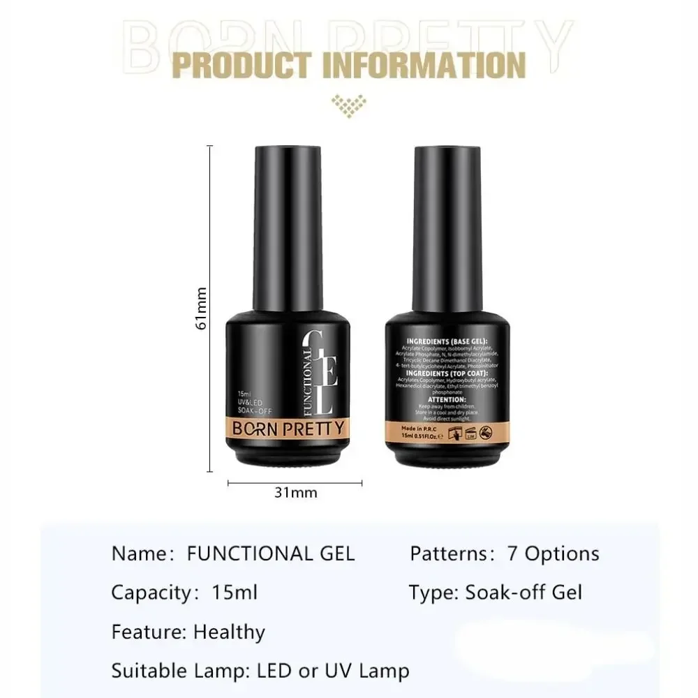 10 Uds nueva pegamento de uñas súper fuerte Base de esmalte de Gel transparente de secado rápido función de larga duración Gel UV LED