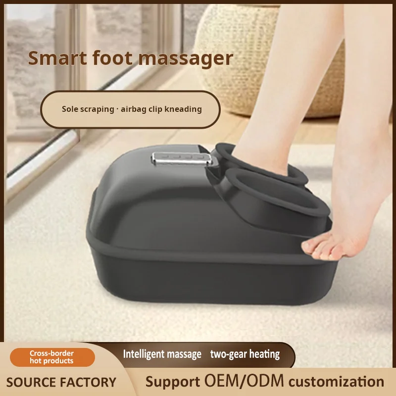 Electric Shiatsu Kneading Rolling Foot Massager with Heating Scrapping Roller Machine for Comfort and Relaxation