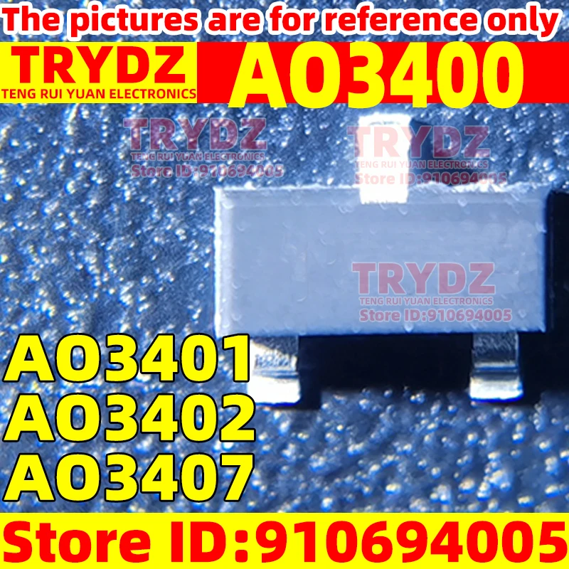 New 500-50pcs AO3400 Original New AO3400A AO3401 AO3402 AO3407 SOT-23 N-channel field-effect MOS transistor