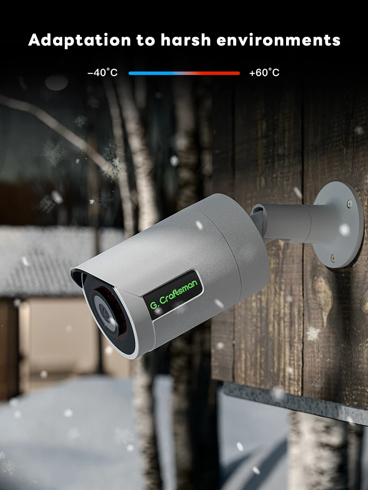 GC 4K 8MP, POE-Audio, 20 fps, 2,8 mm Objektiv, RTMP, Überwachungssicherheit, CCTV-Video, Büro/Shop G.Craftsman