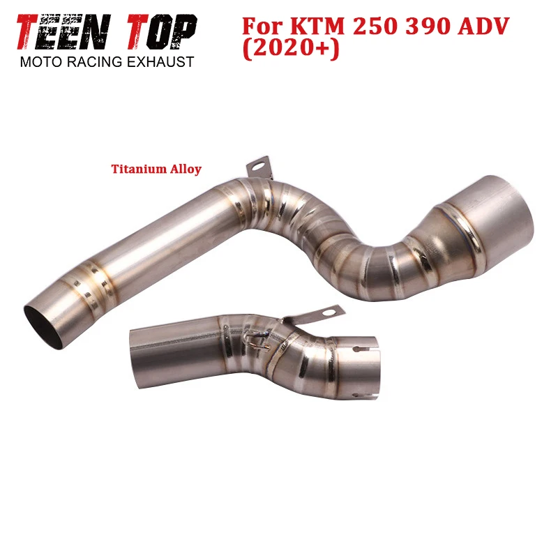 Titanium Exhaust For KTM 250 390 ADVENTURE 2020+ Underseat Middle Pipe Motorcycle Exhaust 51mm Escape Moto Mid Link Tube 390ADV