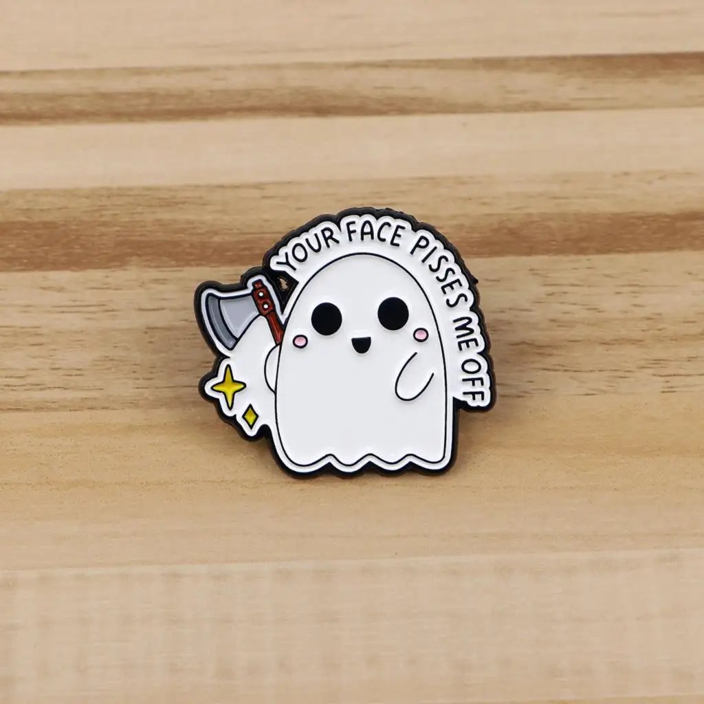 Halloween Ghost Enamel Lapel Pin Badge Pins Hats Clothes Backpack Decoration Jewelry Accessories Gifts for Friends