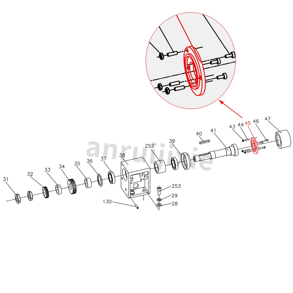 3-jaw Chuck Flange SIEG C1-045&M1-045&Grizzly M1015&Compact 7&Grizzly G0937 Machine Tool Spares parts