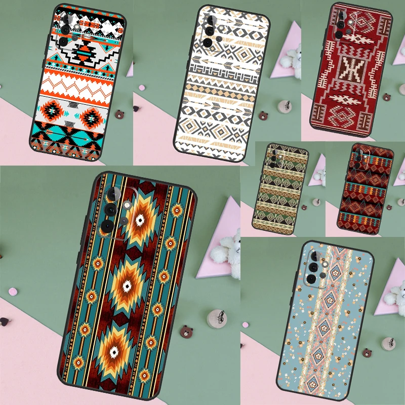 Tribal Ethnic Pattern Cover Back Case For Samsung Galaxy A54 A34 A24 A14 A12 A22 A32 A52 A51 A71 A13 A23 A33 A53