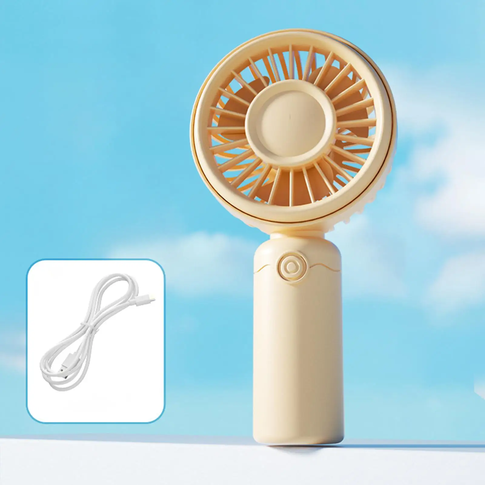 3 Speed Adjustable Quiet USB Rechargeable Personal Hand Held Fan Portable Fan For Indoor Outdoor Home Office School Travel