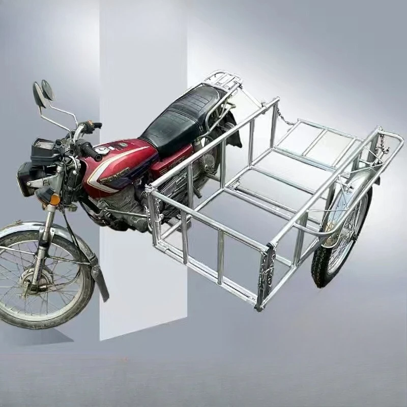 Motorcycle modified tricycle side sidecar, full set of agricultural pull shelves c