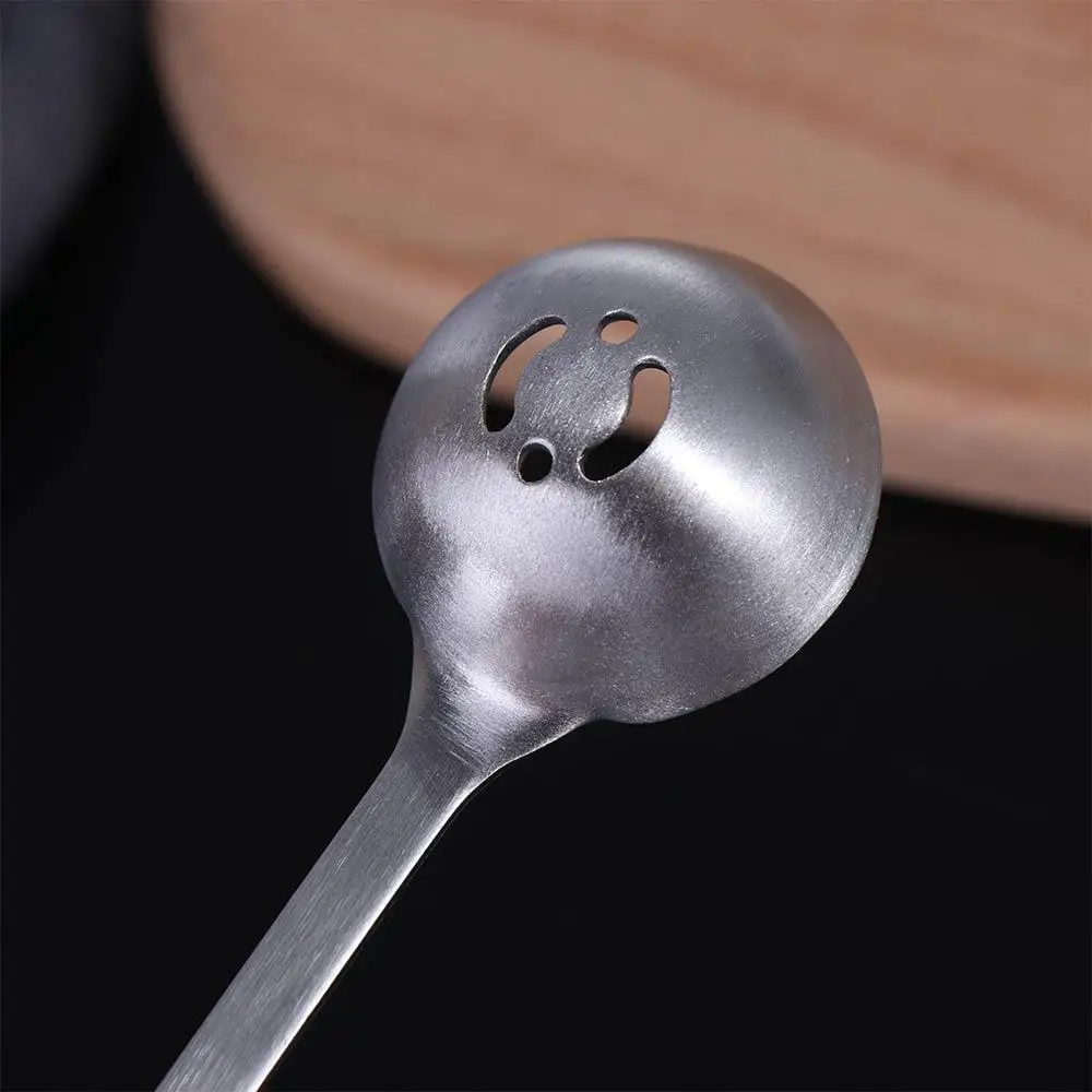 Stainless Steel Olive Strainer Spoon with Drain Hole Long Handle Jam Slotted Spoon Olive Scoop Pickle Spoons Canned Food