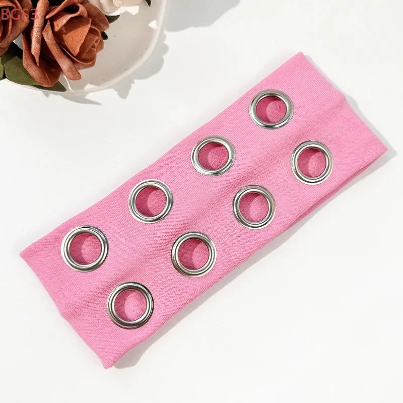 【BGS3】ربطة شعر مطاطية معدنية مجوفة على طراز الهيب هوب بانك، عصابة رأس على الطراز القوطي لمهرجان الموسيقى #2