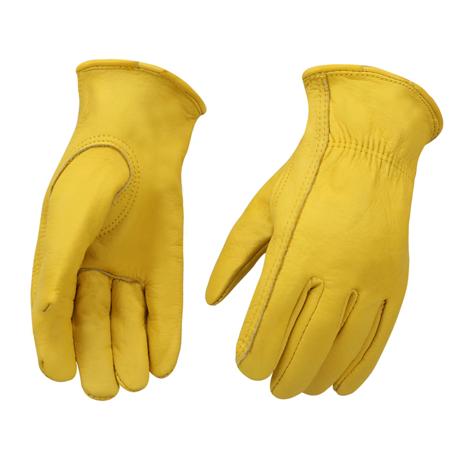 Work Gloves Men And Women Durable Cowhide Leather For Construction,Industrial,Motorcycle,Gardening,Metal Work,Heavy Duty