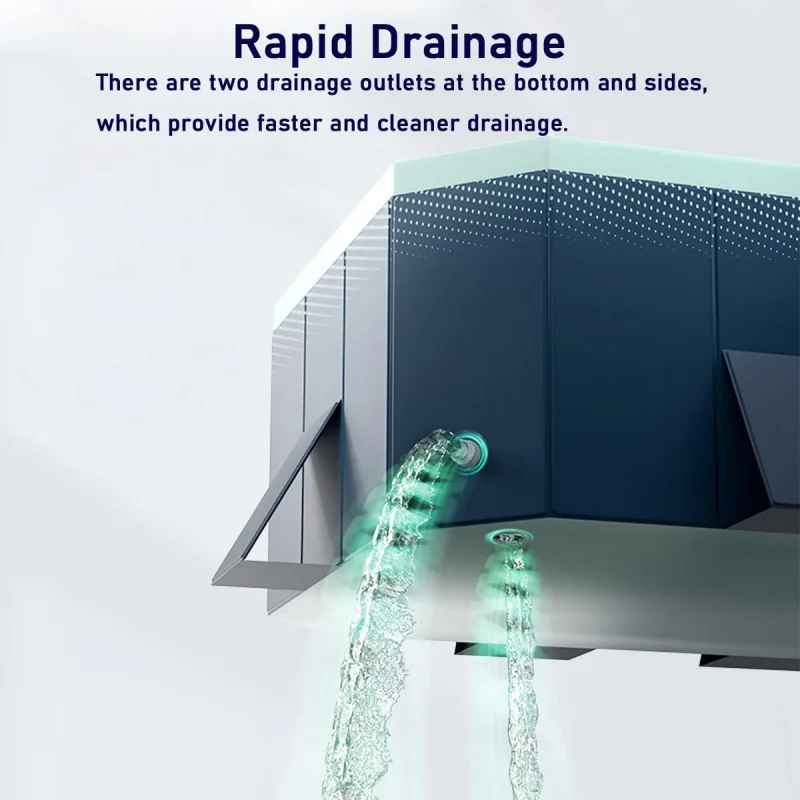 Piscina dobrável não inflável - portátil de plástico rígido para crianças, adultos, cães - uso no quintal ao ar livre