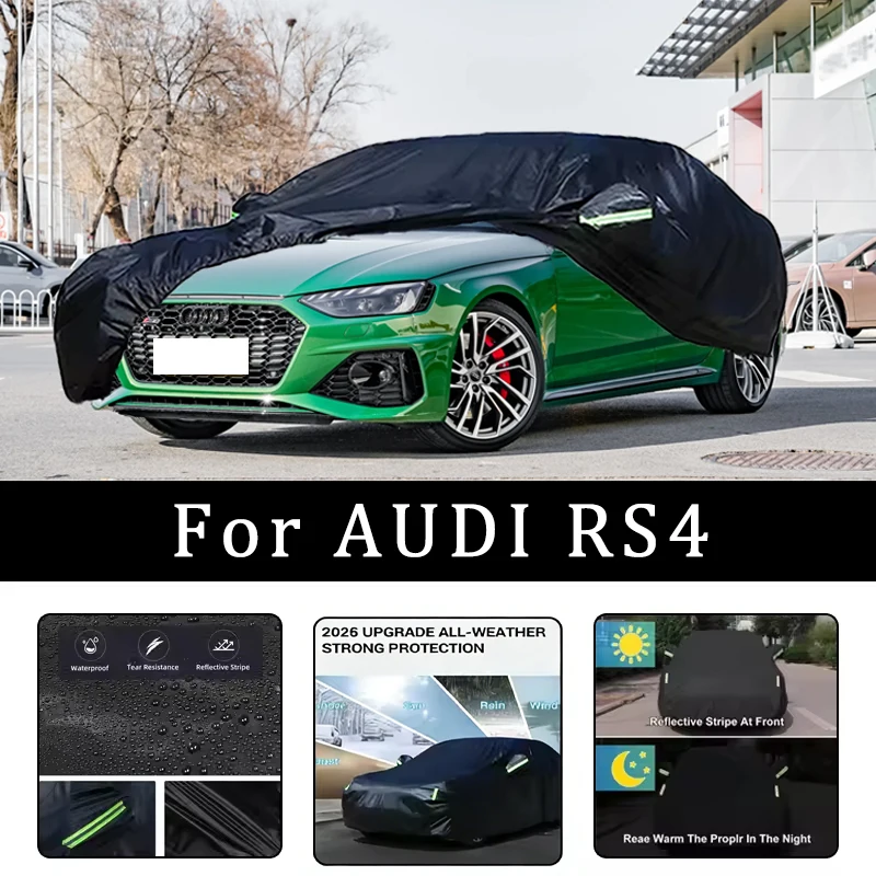 

For AUDI RS4 Car Covers Outdoor Waterproof Dustproof Sun Rain Snow Protection Thick Oxford Cloth Full Car Accessories