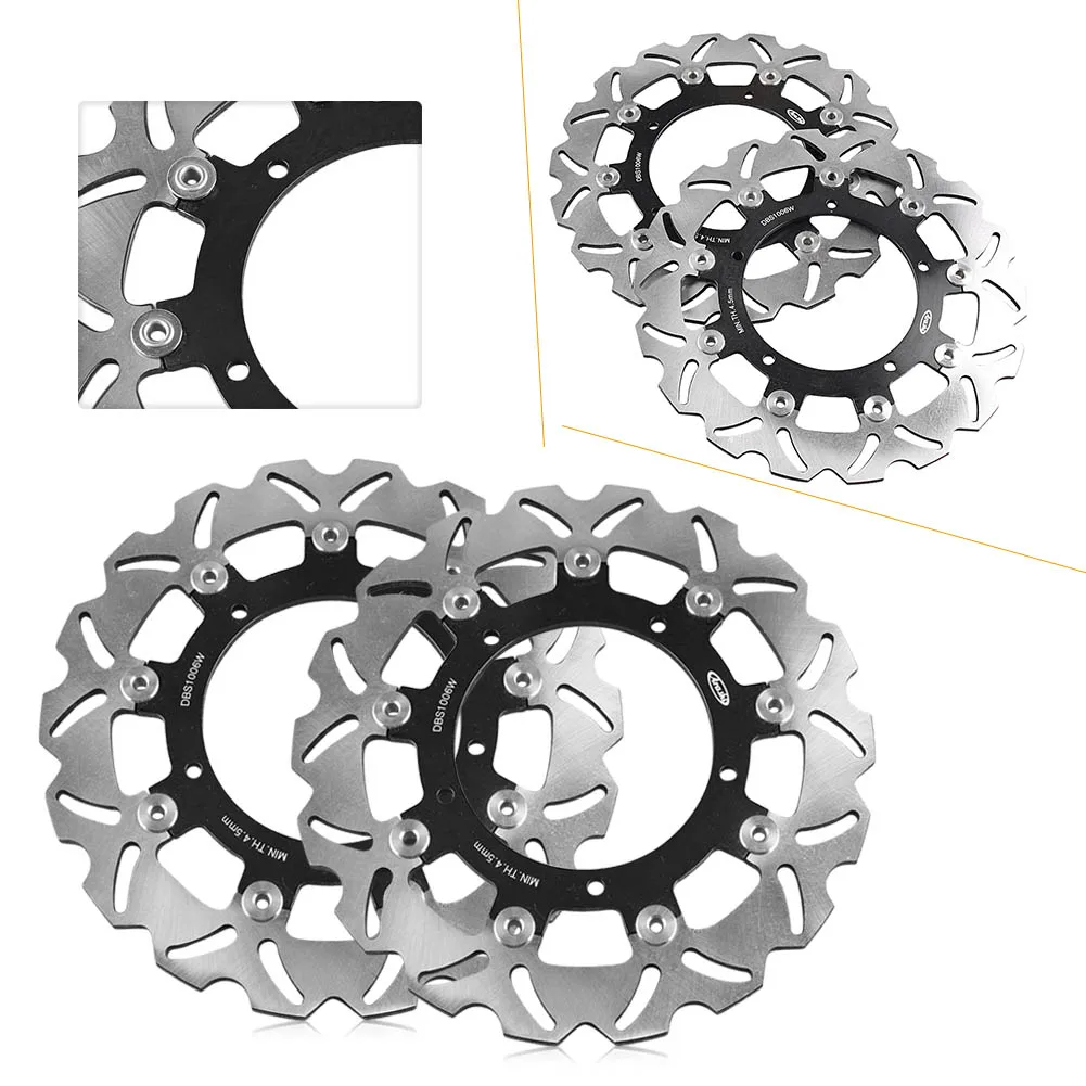 2 uds rotores de disco de freno delantero para disco de freno para Yamaha XJ6 DIVERSION /FZ6 Fazer 600 /FZ6 600 S2 /YZF R6 /MT-09 850 Tracer negro