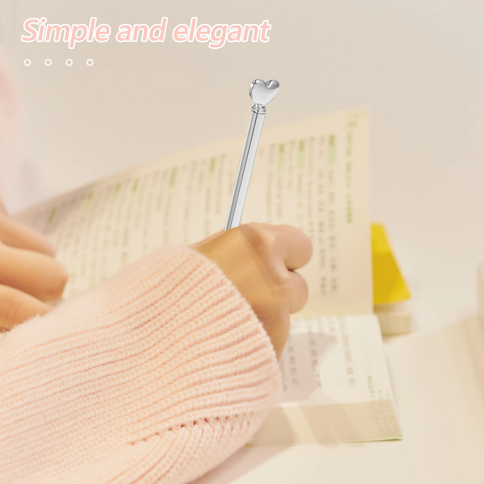 

10 Pcs Rose Ballpoint Pen Pens Black Metal Cute for Valentine’s Day