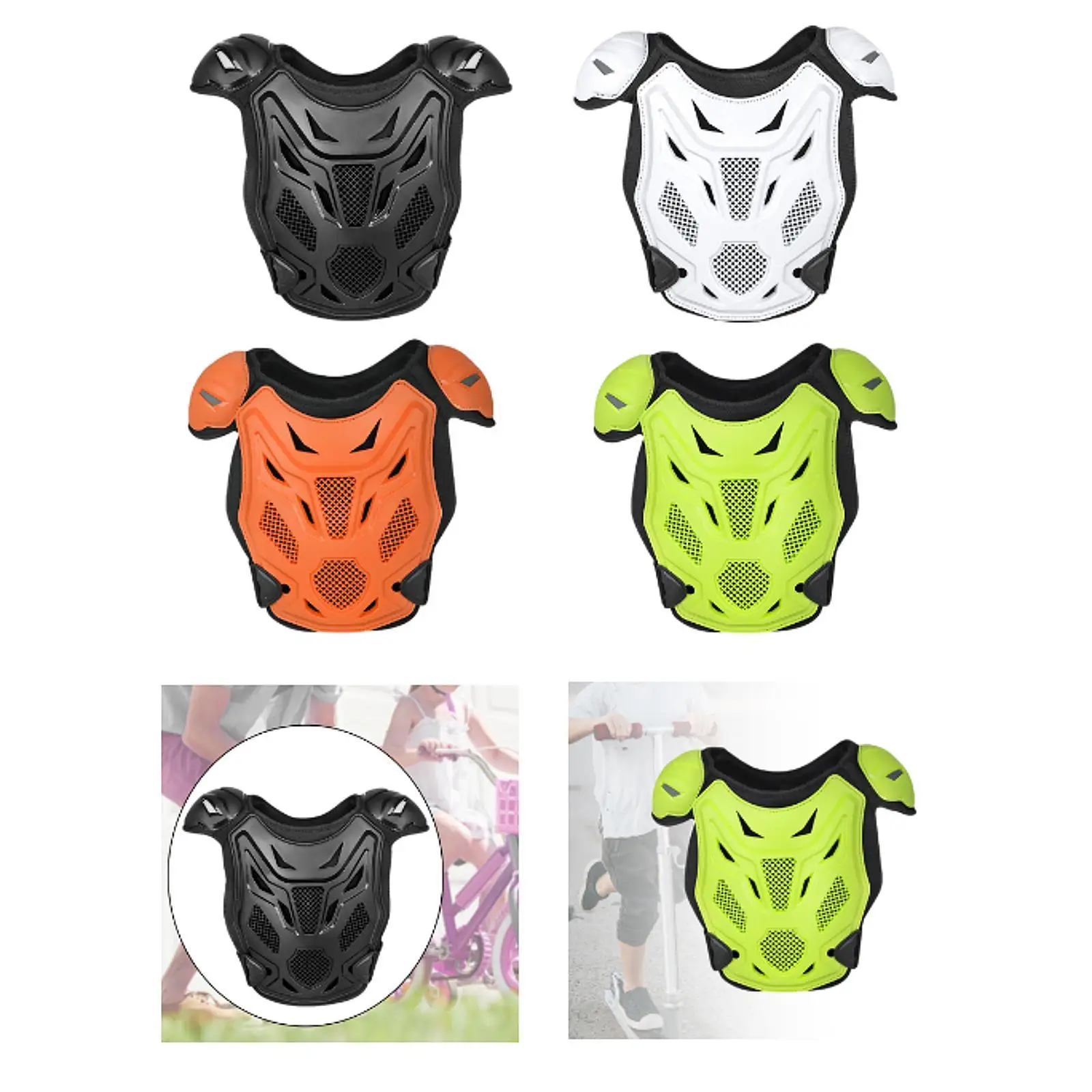 

Kids Motorcycle Armor Adjustable Straps Lightweight Breathable Vest for Motorbike Cycling Skiing Riding Motocross