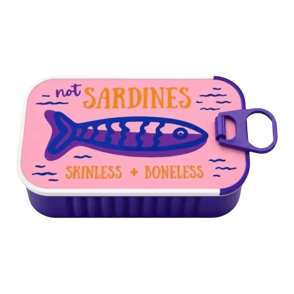 3D Printed Sardine Tin Jewelry Box Multi Functional Durable Jewelry Display Organizer Decorative Creative Fish Bone Jewelry Box