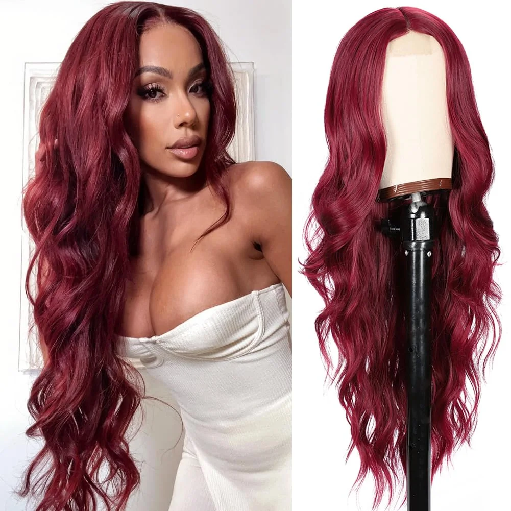

99J Burgundy Body Wave 42 Inch 13x6 HD Lace Frontal Wig 250% Density Wet And Wavy Human Hair Wigs 100% Human Hair Pre Plucked