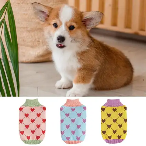 कुत्ते का बुना हुआ स्वेटर पालतू कपड़े कुत्ते का कोट पालतू स्वेटर टर्टलनेक पुलओवर हार्ट पिल्ला स्वेटर बुना हुआ बिल्ली स्वेटर कुत्ते के कपड़े सर्दियों 10 best sales कुत्ते के दिल का स्वेटर - №1