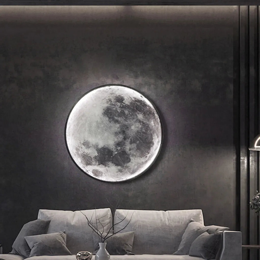 

Easy To Install LED Moon Wall Light Good Decorative Materials Sleek Moon LED Wall Light Wall Lights