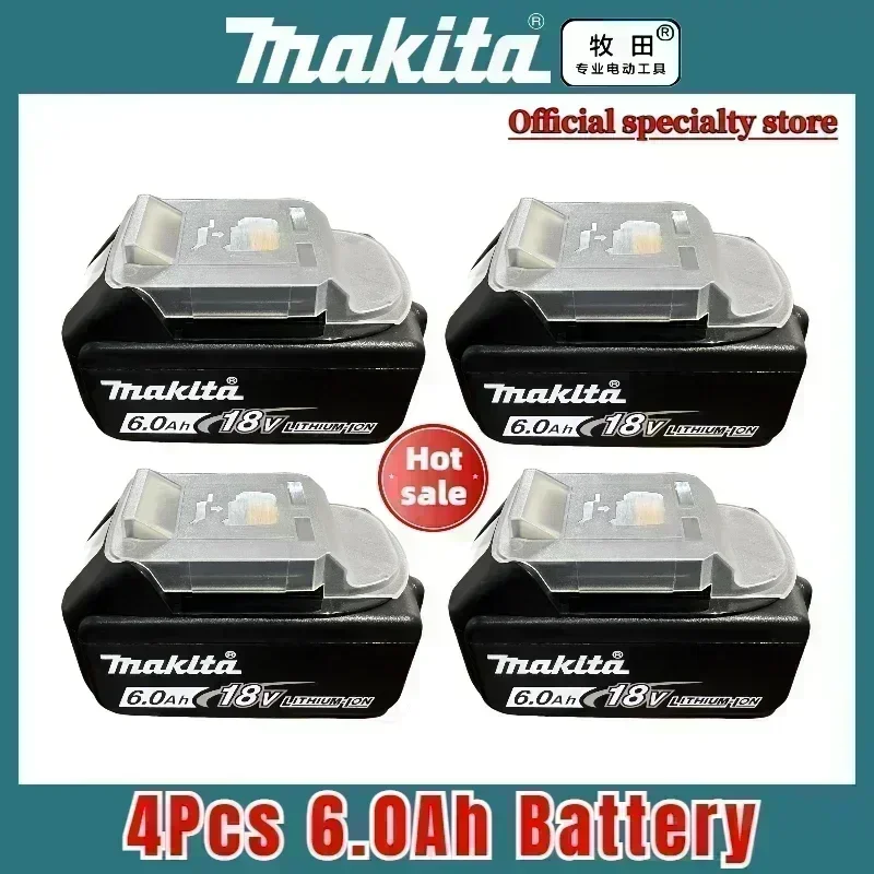 Originele 6AH Makita BL1860 6ah accu voor elektrische gereedschappen, Li-ion vervangende accu LXT BL1850 BL1840 voor 18V schroevendraaier met BMS 18v accu ❈