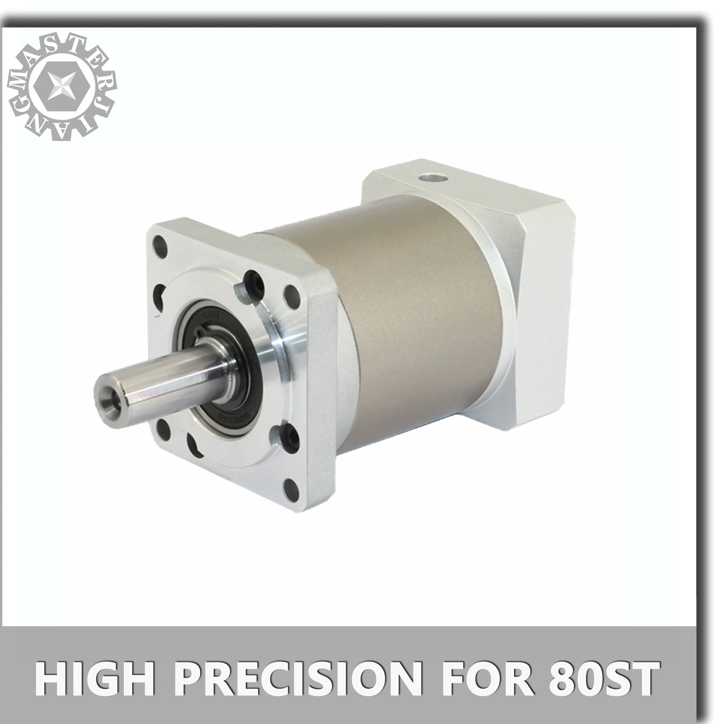 Planetary Geared Reducer Precision Reduction High Precision Type Ratio for 80ST Servo Motor input 19mm shaft.