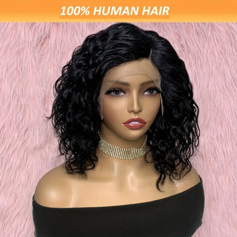 موجة عميقة الدانتيل الجبهة الباروكات شعر الإنسان قبل قطعها 13x4 HD الدانتيل الشفاف شعر مستعار أمامي 180% الكثافة غلويليس الباروكات الأمامية