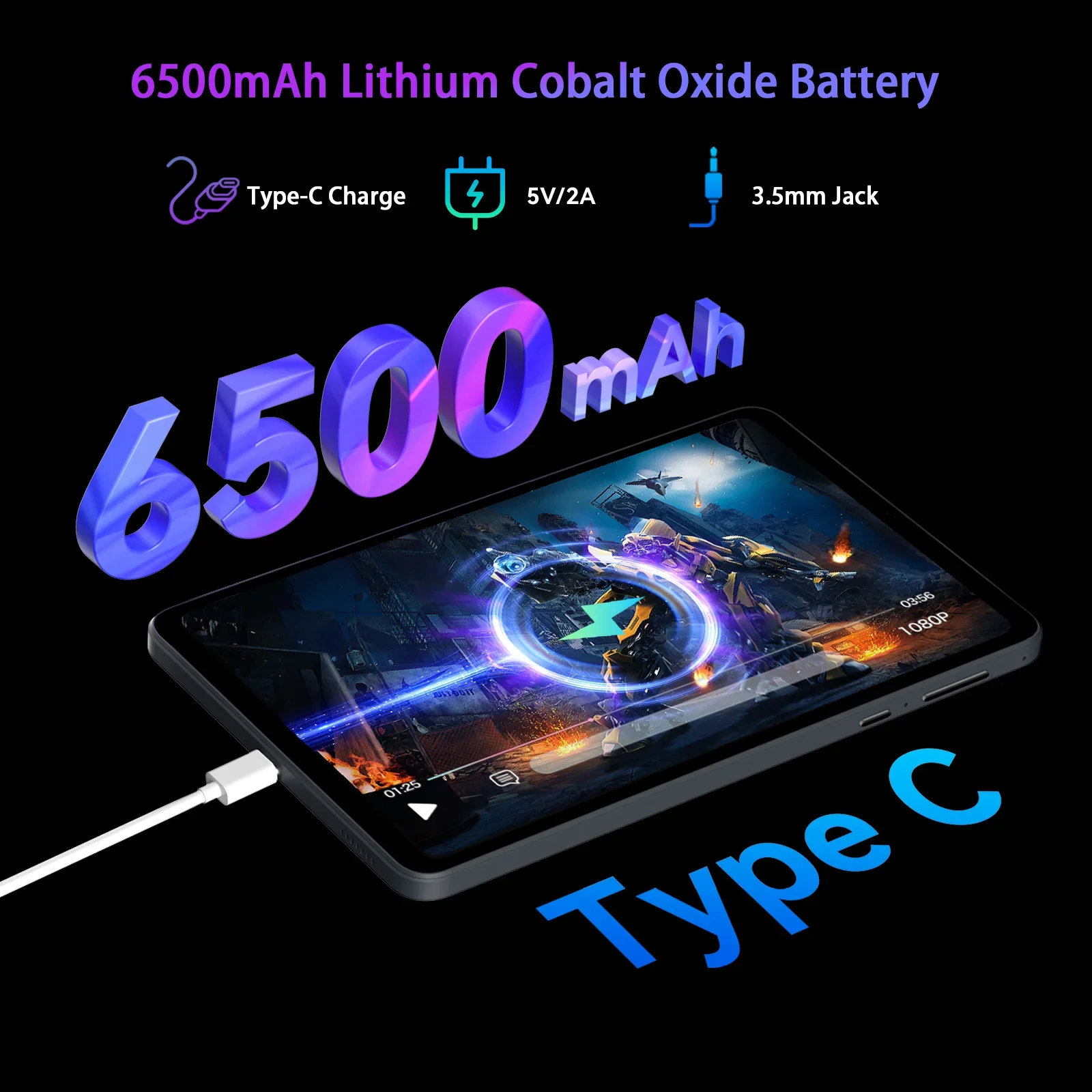 Alphawolf APad2 Tablet 8 inch 16+256GB 2560*1600 2.5K FHD G99 CPU SIM 4G LTE Android14 Tablet Widevine L1 6500mAh 8+16MP Camera