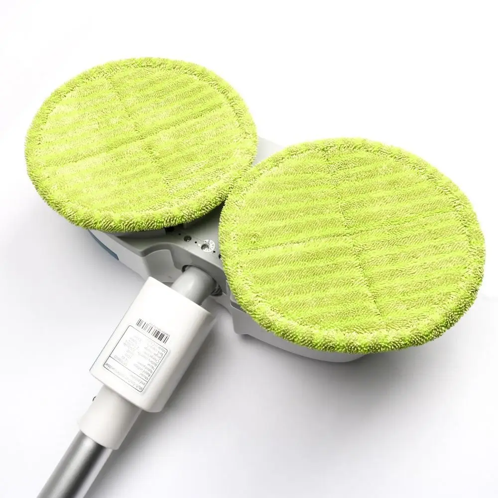 2 Pcs 16cm Circular Absorbent Mop Pads Floating Mop Pads Electric Mop Replacement Cloth Microfibre Pads Mop Cleaning Cloth