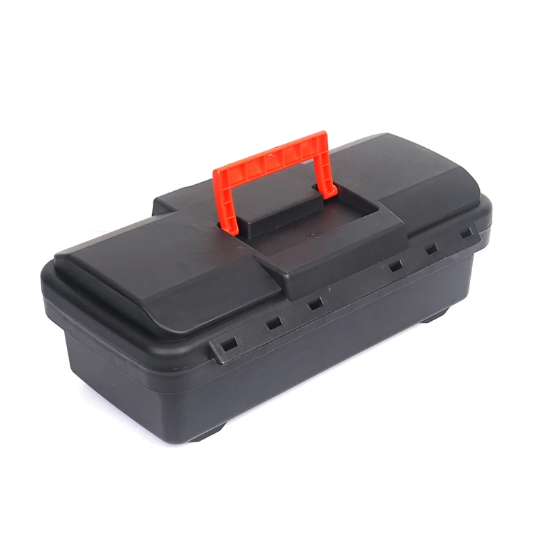 15-Inch Plastic Toolbox, Heavy-Duty Storage Case for Tools & Hardware, Durable Plastic Construction