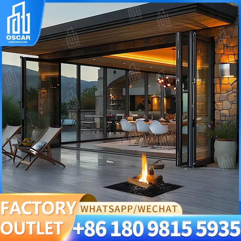 

Customizable EuropeanStyle Folding Bifold Door for Office Spaces Ideal Factory Direct Solution Bifold Door