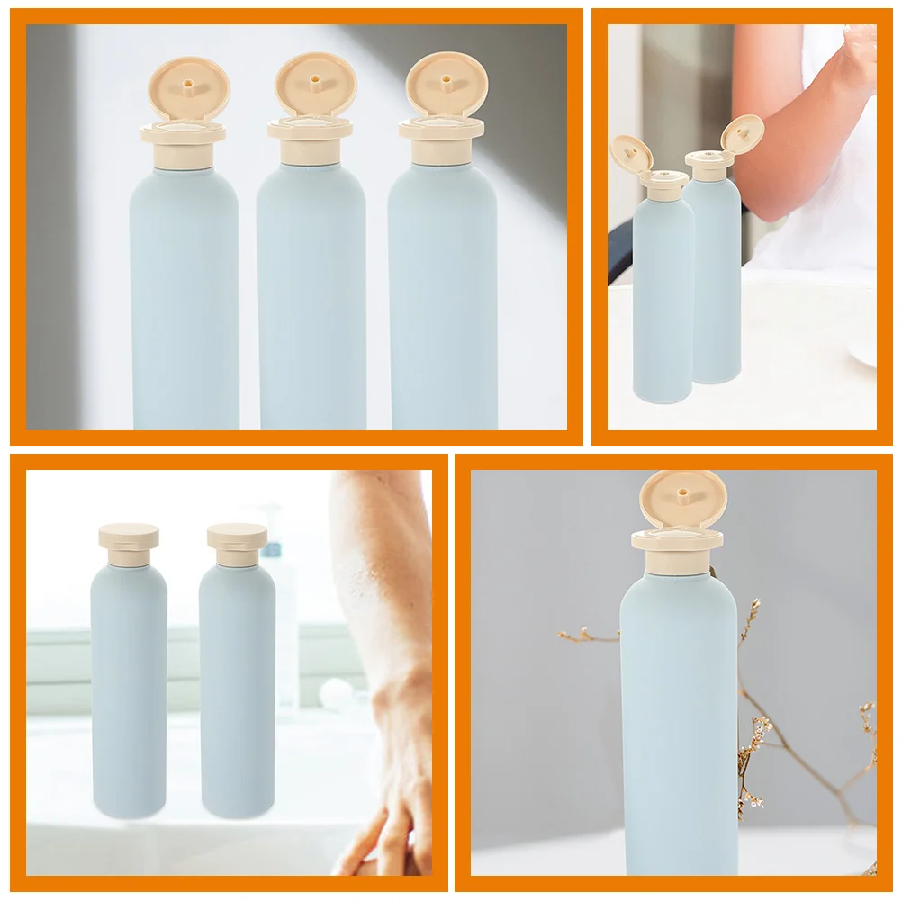 4 PCS Light HDPE Plastic Refillable Travel Shampoo Bottles 260ml Leakproof Toiletry Bottles for Hair Care ganization