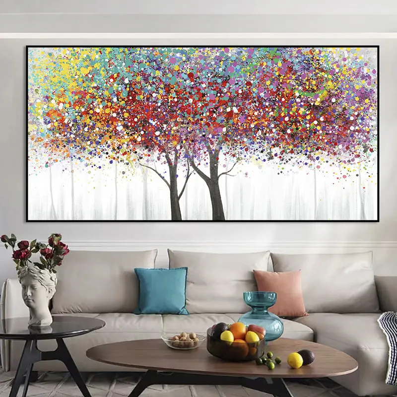 Citrus Serenity Tree Canvas Painting Rainbow Soul Tree Of Unity Photos Livrong Room Wall Art Pictures For Home Decor Poster