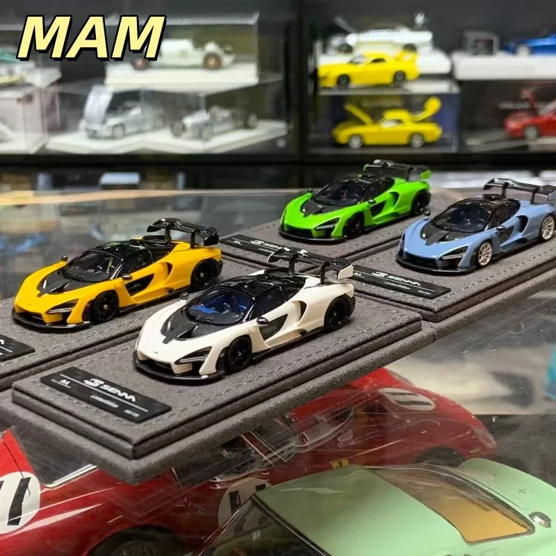 

Миниатюрная модель автомобиля из смолы MAM 1:64 Senna, игрушки для мальчиков, детские подарки, коллекционные украшения для взрослых.