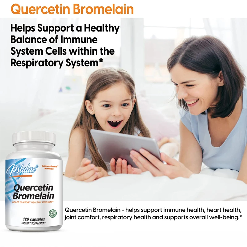 Natural Quercetin Bromelain - Supports Immune and Heart Health, Promotes Joint Comfort