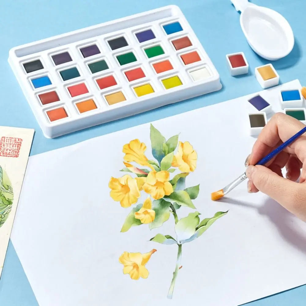 Portable Watercolor Paint Set Professional Pigments Solid Watercolor Water Color Pigment Kit Acuarela Professional