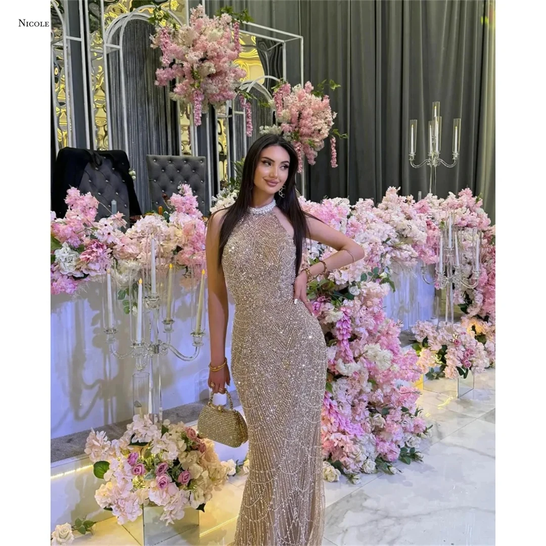 

Nicole Formal Dresses for Special Occasions Fish Tail Women Evening Dress 2025 Round Collar Custom Made Robes De Cocktail Prom