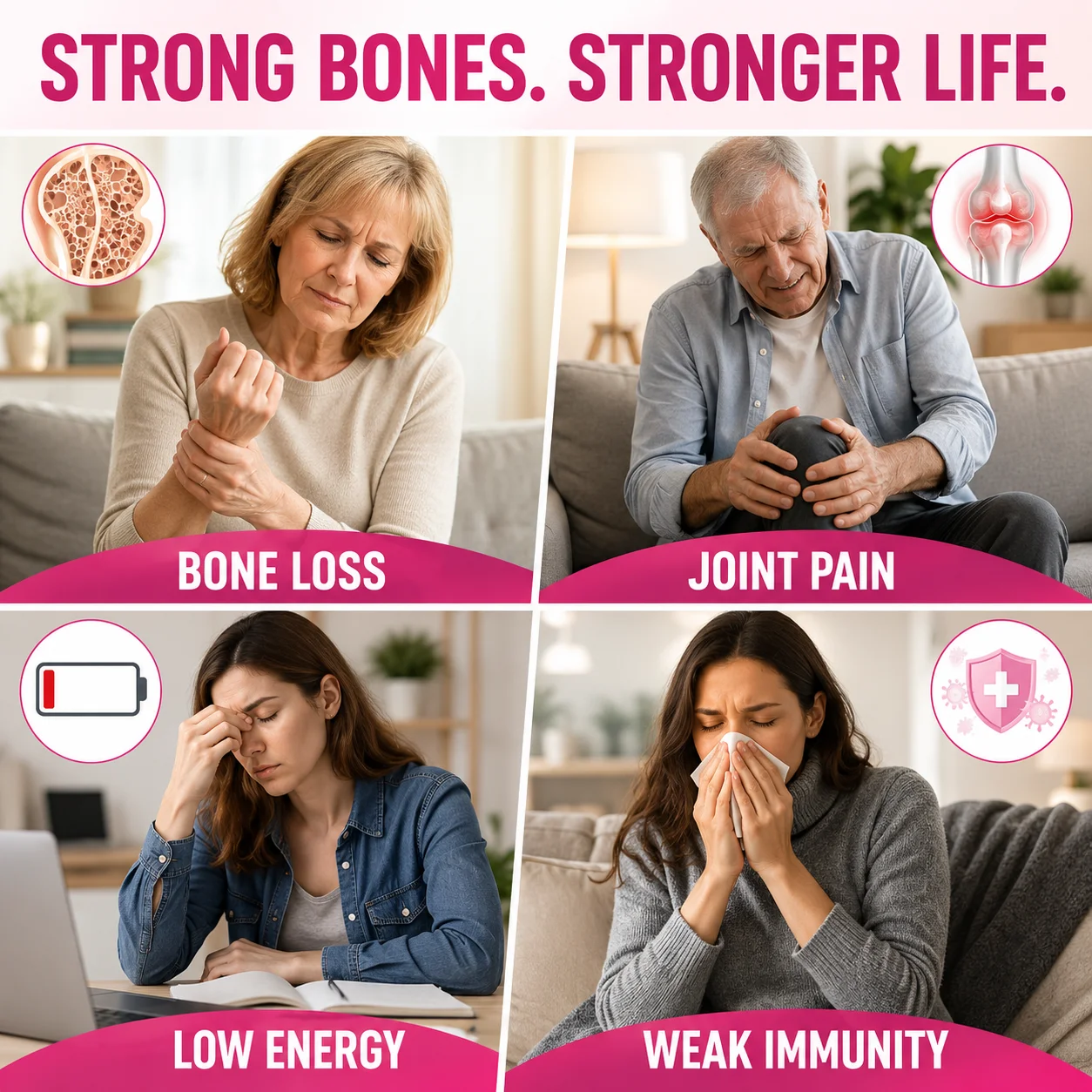 Calcium Citrate Capsules, Vitamin D3 & K2,Support Women’s Bone Teeth Health, Help Soothe Night Leg Cramps,Relieve Muscle Tension