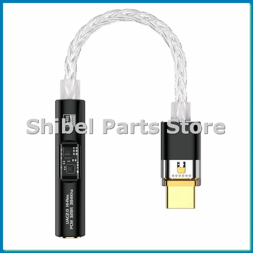 BA23 USB Type C to 3.5 mm Jack Adapter Headphone Amp USB C Audio AUX Converter Decoder CX31993 PCM 32Bit 384KHz A-ABAM