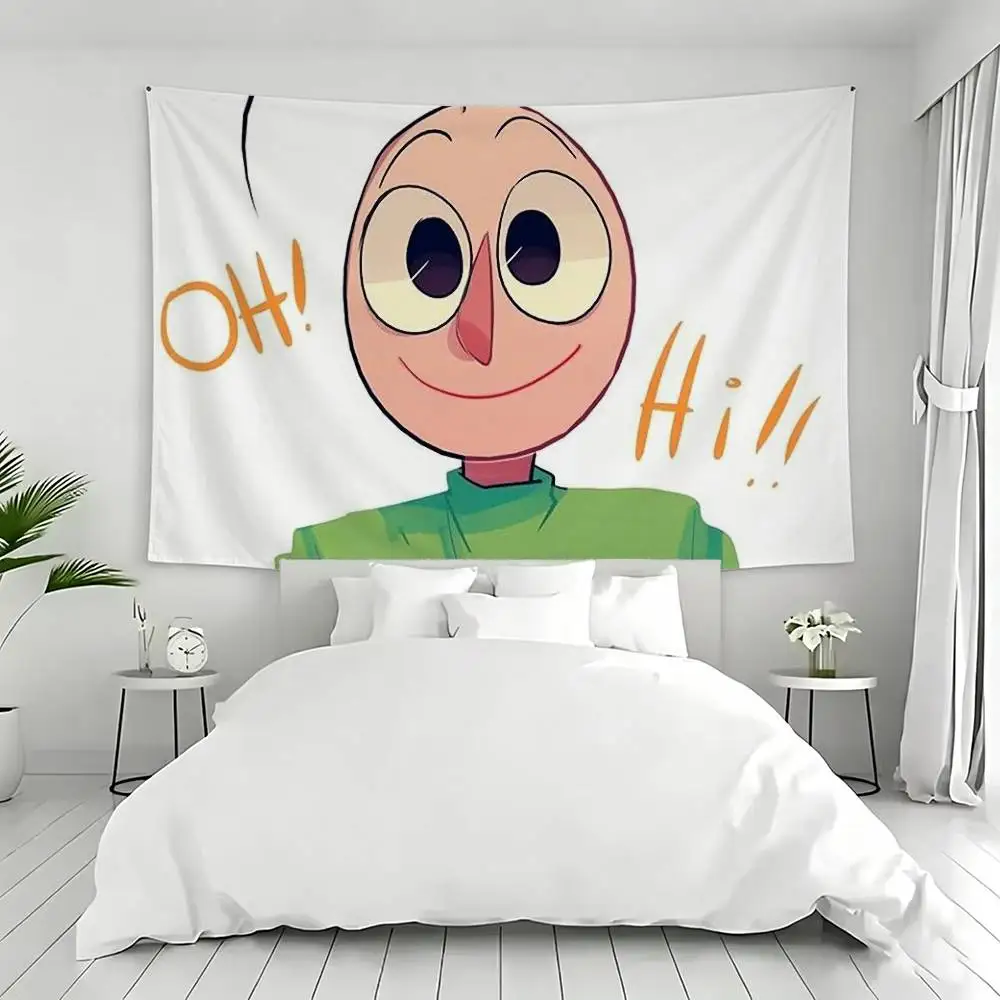 B-Baldi Basics in Education and Learning Flags Wall Hanging Background Art Banner for Bedroom Home Outdoor Decor