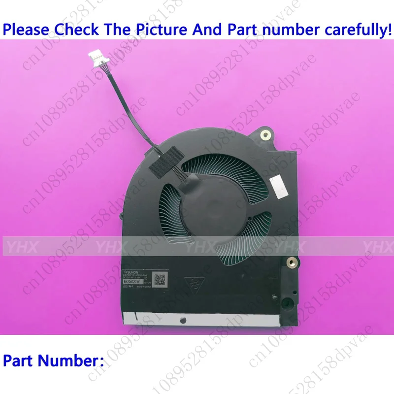 

GYX New For Dell Alienware M15 R7 CPU COOLING FAN DC12V EG75071S1-C200-S9A.