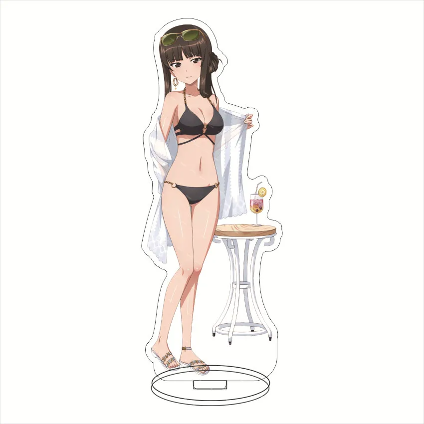 16CM Anime Game Figure GIRLS und PANZER Miho Nishizumi Anchovy Darjeeling Alice Shimada Beach Cos Acrylic Stand Ornaments Gifts view 4