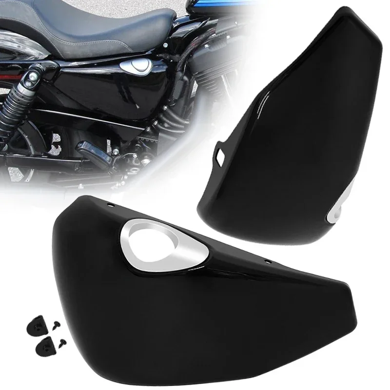 

Motorcycle Accessories Right Protection Cover Black Battery Fairing Cover For Harley Sportster 883 1200 XL 2014-up