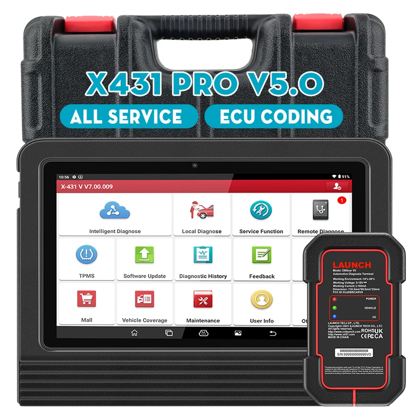 X431 PRO V5.0 Car Full System Diagnostic Tools Auto OBD OBD2 Scanner ECU Coding 37 Reset Active Test