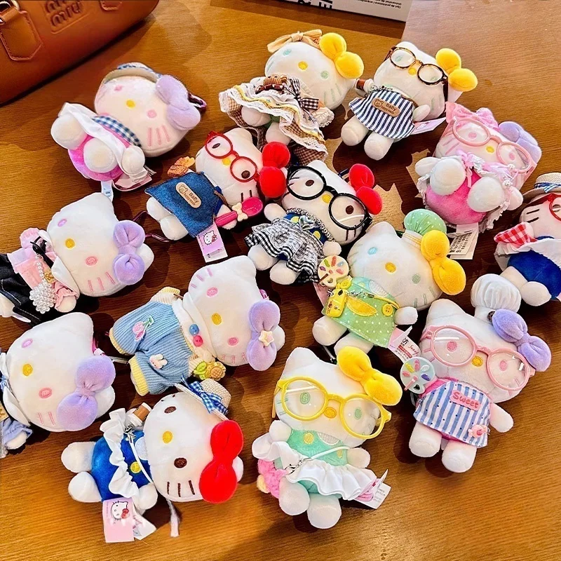 

Hello Kitty Kawaii Bag Pendant Fashion Girl Heart Doll Keychain Cartoon Backpack Pendant Doll Women Accessories Gift Toy