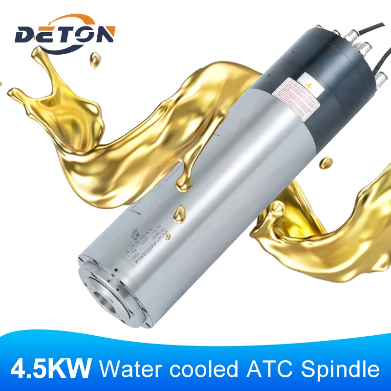 ATC Water-cooled Spindle 4.5KW BT30 220V 380v 24000rpm CNC Milling Machine Automatic Tool Change Spindle Motor