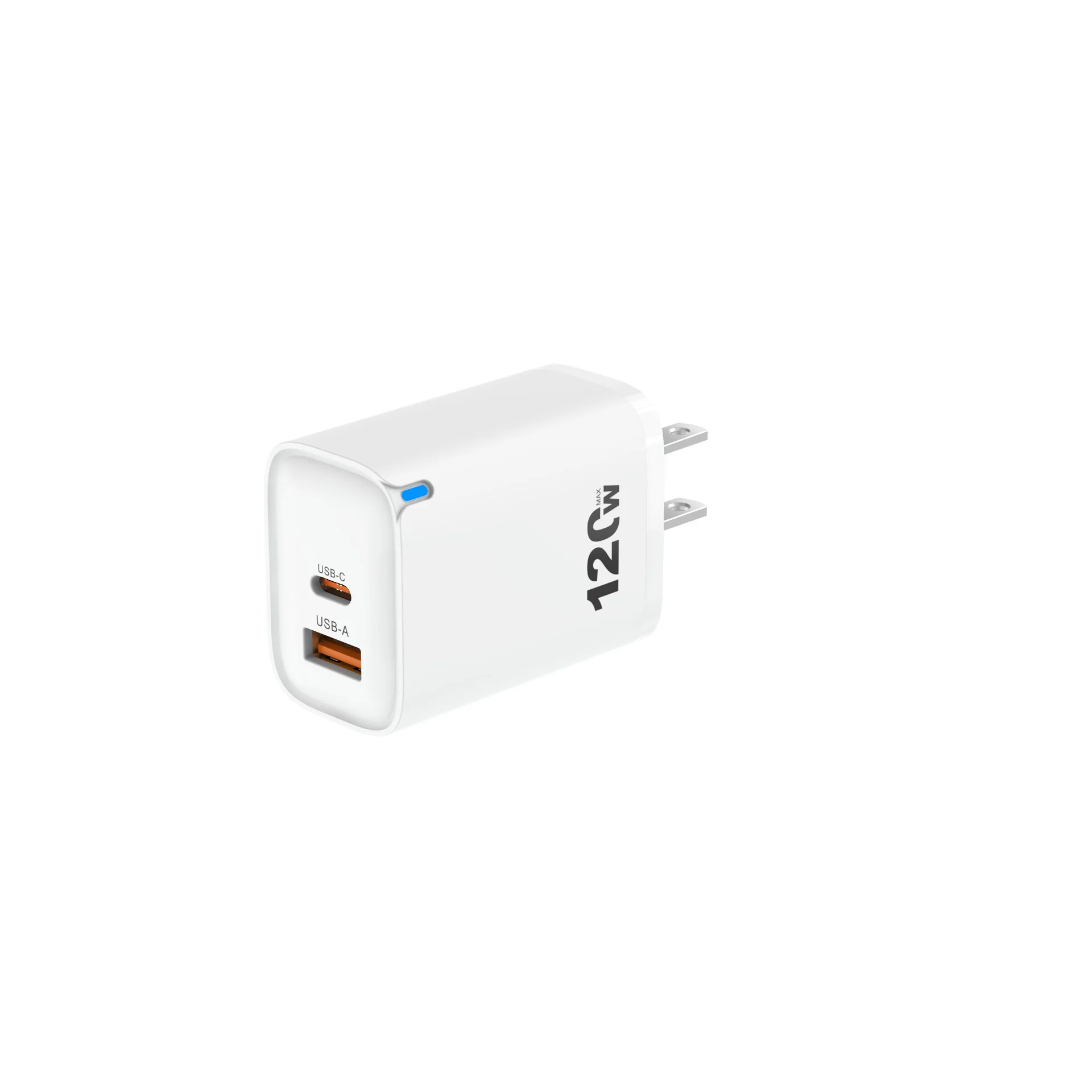 120W Dual Port Fast Charger USB A + Type C Mini Compact Wall Charger Colorful Macaron Multi Color Portable Power Adapter