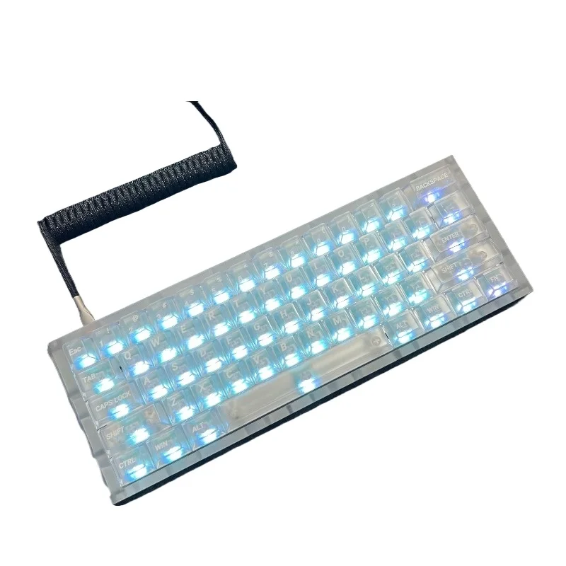 Mist White Frosted PC Keycaps Factory Profile Fit M68 Bee Wooting EZ63 EV63 ROG Nightmare Mad Catz Mechanical Keyboard