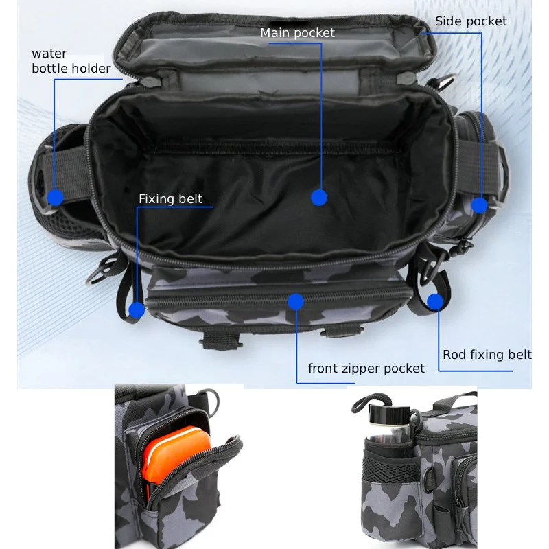 Fishing Tackle Bag with Rod Ho - Fishing Equipment Lures recension och pris