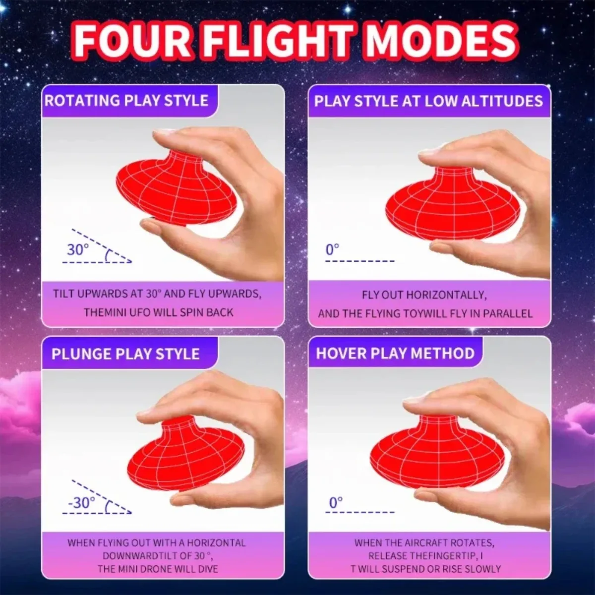 Juguetes de pelota voladora, bola mágica, Spinner volador, giroscopio de vuelo, Mini Dron UFO con yema del dedo, avión, giroscopio de inducción, juguetes de descompresión